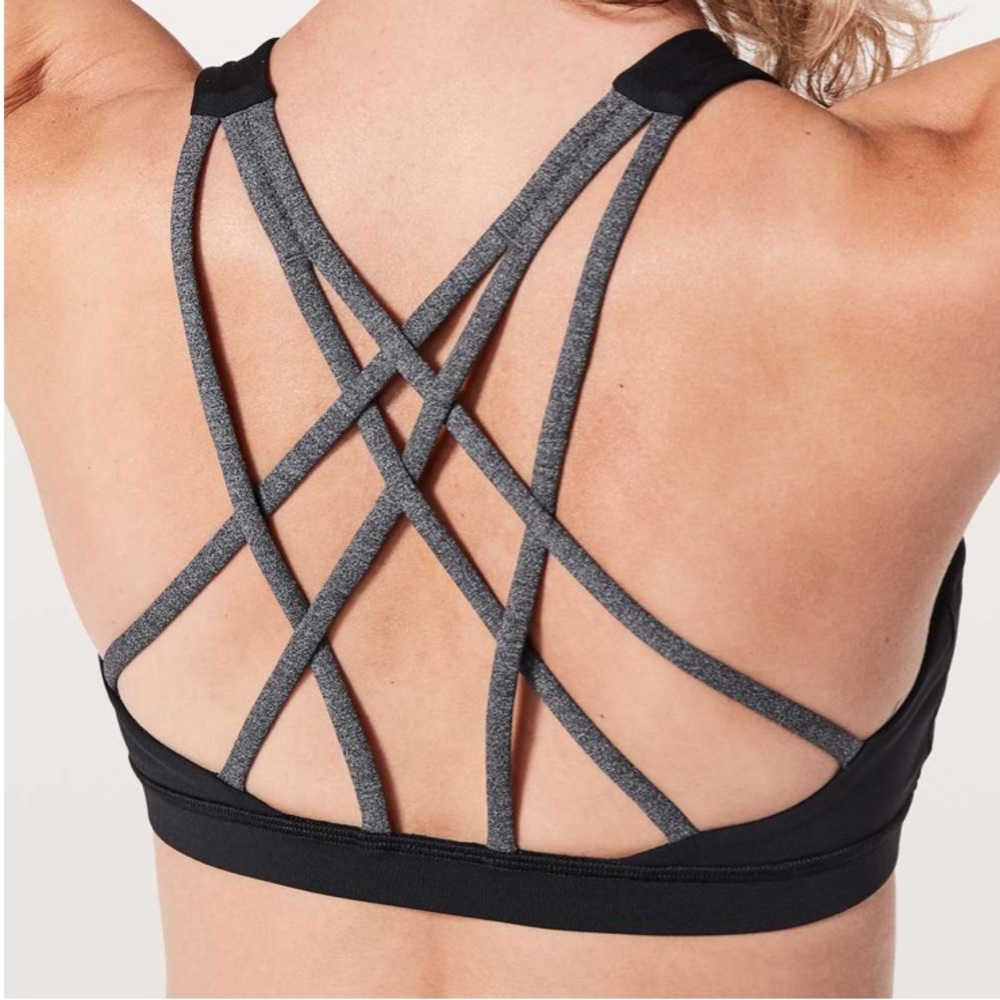 lululemon athletica Black and Gray Sports Bra